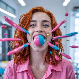 chewing gum explosion