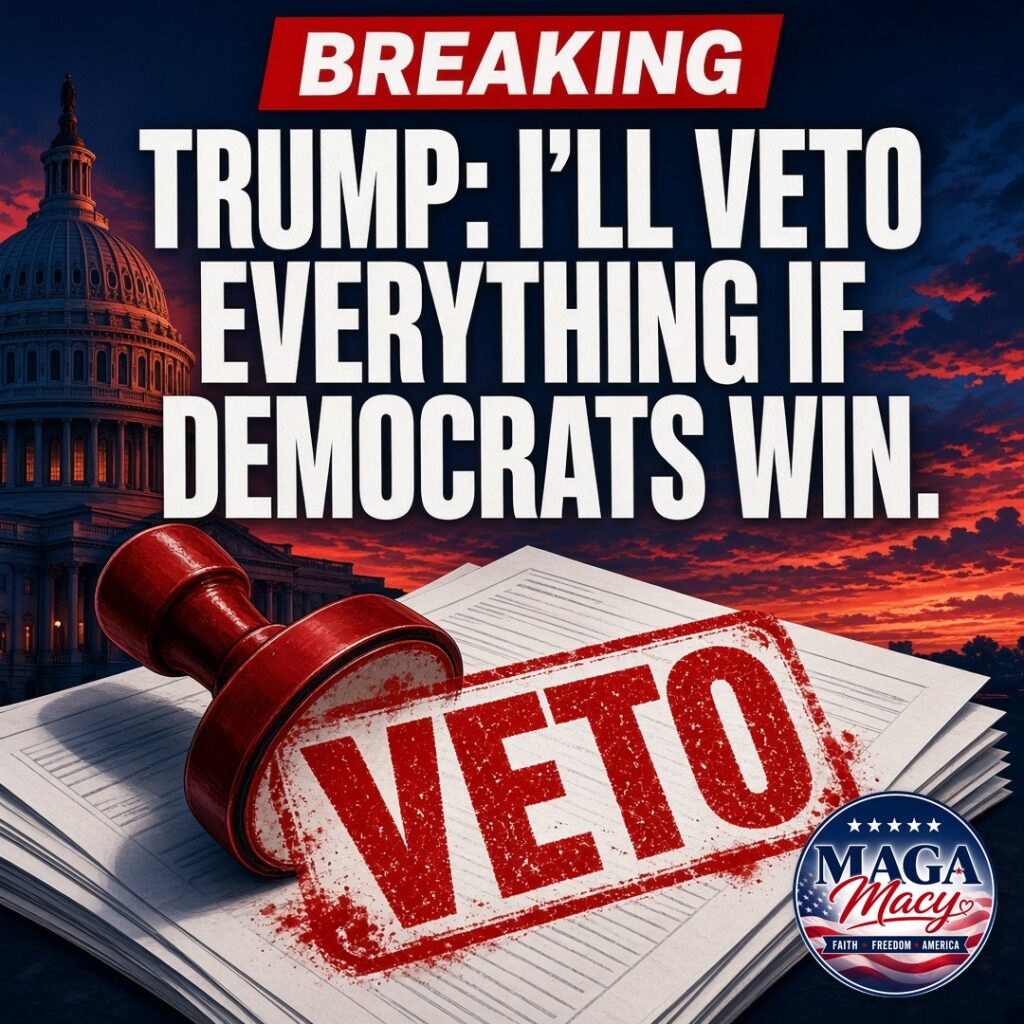 Breaking: Trump says he'll veto everything if Democrats win